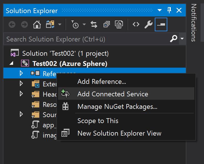 Azure Sphere Live Demo: Visual Studio 2017 In Solution Explorer,