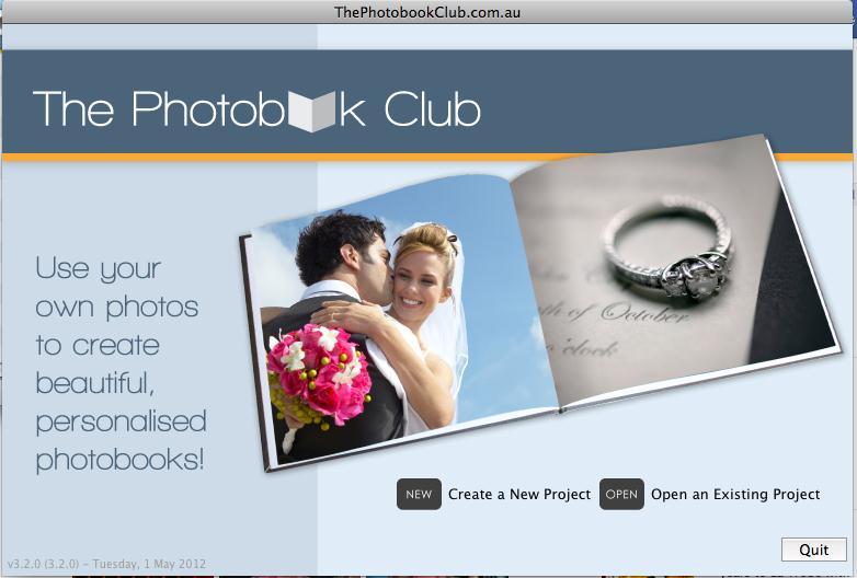 4.0 Creating your Photobook After updating you will be taken through to the New Project window, where you are able to select the product you wish to use from the selection on the left.
