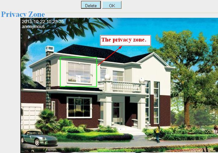 Select Yes, then click Set Privacy Zone and draw a privacy area on the video, the privacy area will