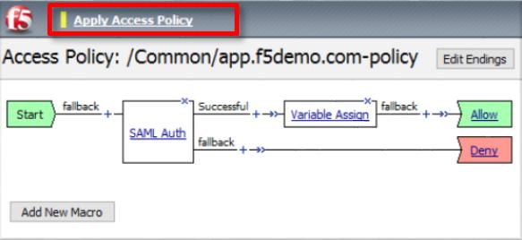 click Apply Access Policy (top