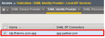 Create SAML Resource, Webtop, and SAML IdP Access Policy SAML Resource 1. Begin by selecting Access?> Federation?> SAML Resources 2.