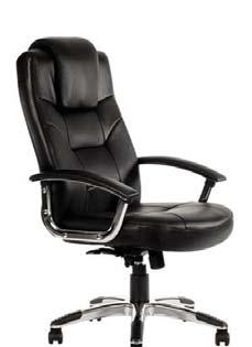 extra support and comfort. Canberra High back executive chair with adjustable head rest and padded arms.