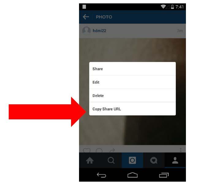 Example: CSRF in Instagram You can share