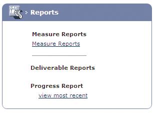 Producing a progress report A completed progress report combines completed narrative, as well as tables and charts based upon data your team has reported.
