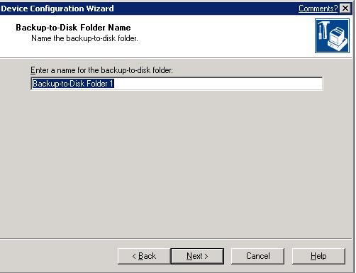 Give this folder a name that will be used to Reference it in Backup Exec Select a path