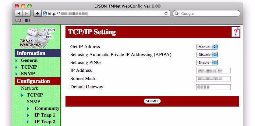 Get IP Address: Select [Manual].