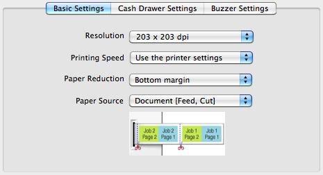 Chapter 3 Using the Printer Driver Basic Settings Select the [Basic Settings] tab. Resolution: Sets the resolution. Printing Speed: Sets the printing speed.