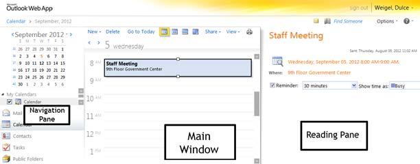 Your Calendar: In the Calendar application you can create, delete and edit existing appointments/events.