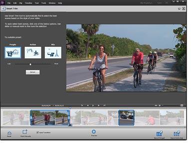 Smart Trim includes both an automatic function (which analyzes your video and selects the highest quality video) and manual tools for selecting and outputting your clip s favorite moments.