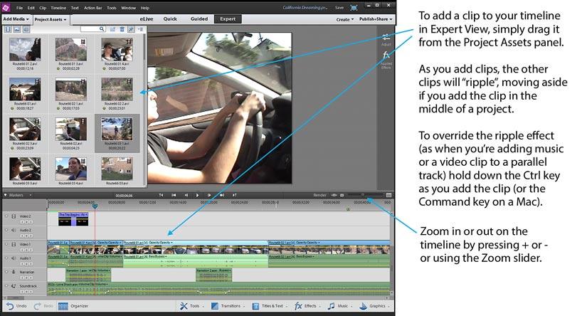 Basic Video Editing Moves 2 Assemble the clips on your timeline Once you ve imported your media clips into a project, you can begin the process of assembling your movie.