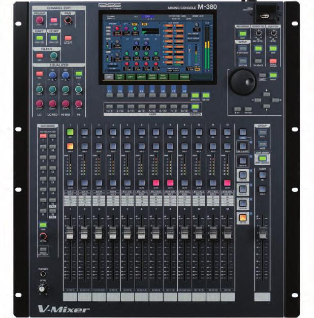 The Most Powerful Rack-Mountable Digital Mixing Console Mixing Console M-380 Live Personal Mixing and Monitoring System Personal Mixer M-380 Mixing Console New The M-380 is a compact and