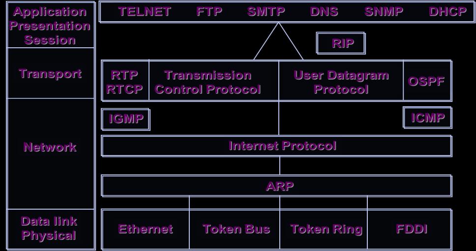 Fig: TCP/ IP Protocol Suite Host-to-Network Layer Protocol Host to network Layer Defines two protocols SLIP PPP SLIP and PPP Protocols allow a user to dial into an ISP over Telephone Line.