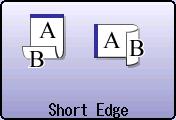 5 Select a bind position, and then select OK. Long Edge: Scans both sides of the original, facing them in the same direction.