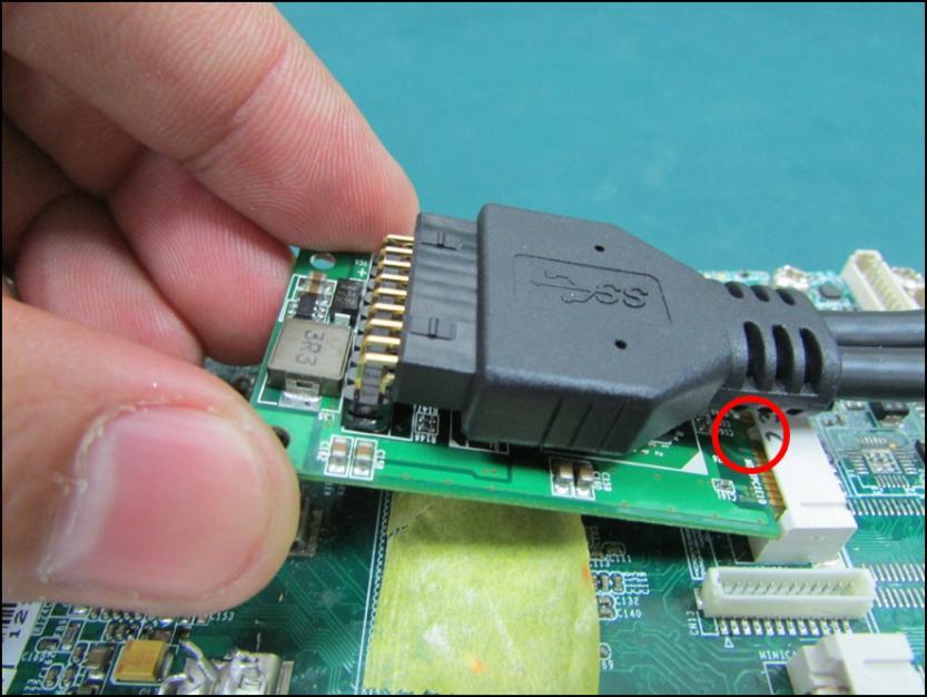 Step 2 Install the card to the Mini PCI-e slot Make sure you install the