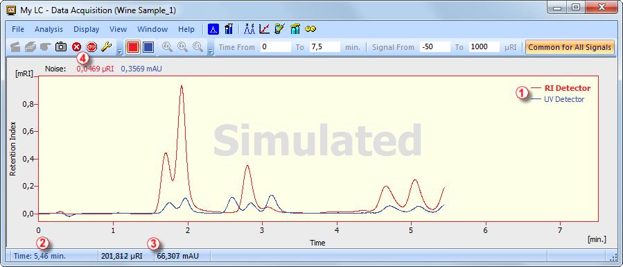 6 Running the Single Analysis Clarity Demo Software 6.3 Data Acquisition window In the Instrument window, look at the Status line (see Fig 3 on pg 9.).