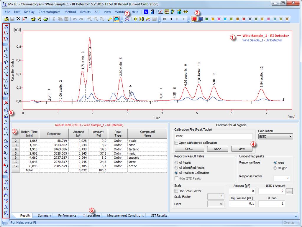 6 Running the Single Analysis Clarity Demo Software 6.4 Chromatogram window The Chromatogram window can also be opened manually by clicking on the Chromatogram icon in the Instrument window.