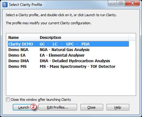 8 Alternative demo projects Clarity Demo Software Fig 14: Launch Manager 8.