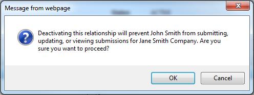 To complete the update, click OK. Relationship Status updated successfully message appears.