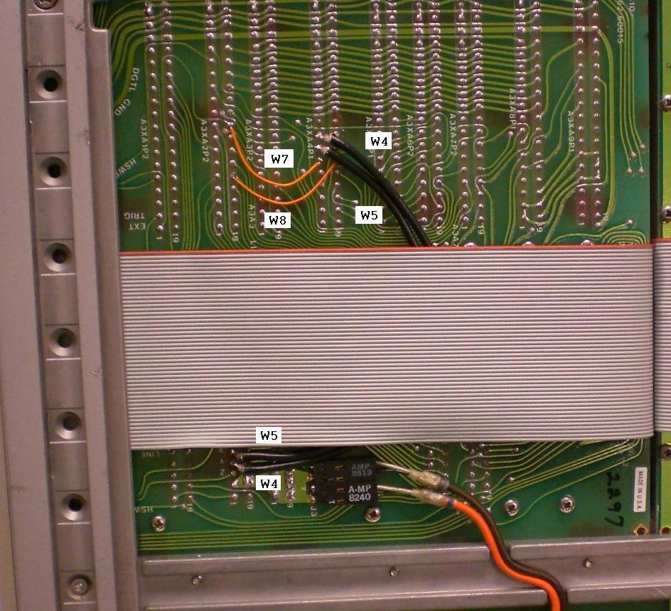 2-40 Solder a 2 wire (W7 included in kit) between A3XA2P2 pin 27 and A3XA4P1 pin 6 on the underside of the A3 motherboard (figure 3).