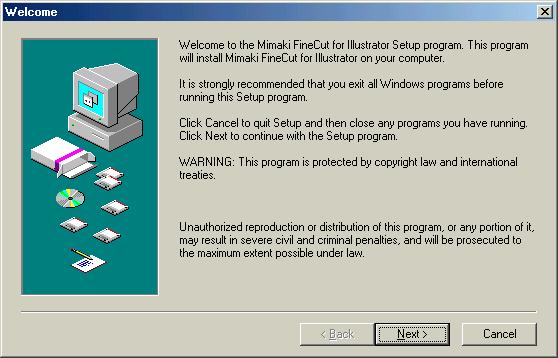 2 Set the CD-ROM of FineCut into the disk drive.