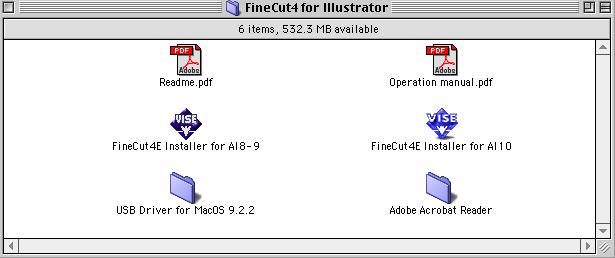 Installation procedure (Macintosh) 1 Turn on the power of the personal computer and then start Macintosh. 2 Set the CD-ROM of FineCut into the disk drive.
