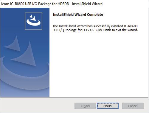 NOTE: You can uninstall the Icom IC-R8600 USB I/Q Package for HDSDR using the