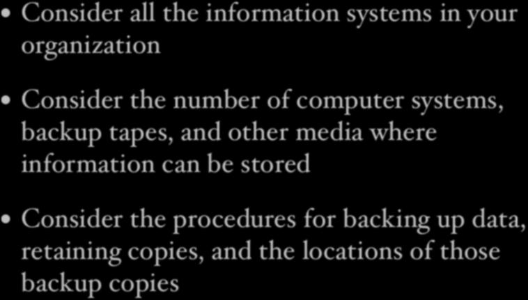 Thought Experiment Thought Experiment Consider all the information systems in your Consider all the information systems in your organization organization Consider the number of computer systems,