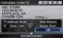 Press u. Route guidance to the destination begins. Quick Reference Guide f Enter the street number.