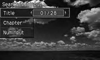 Rear Control Panel Operation Rear DVD Menu Searching a Title/Chapter H MENU button (in the DVD mode) Search/NumInput 1. Select an item. Press the ENTER button. 2. Select a number.