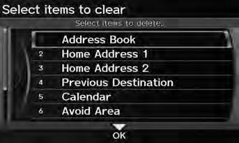 Data Reset Clear Personal Data Clear Personal Data H INFO button Setup Other Clear Personal Data Delete uploaded data, calendar entries, address books, or stored destinations, or reset other settings