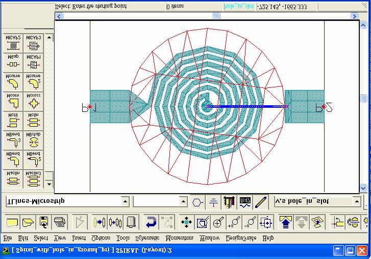 Example: spiral inductor with via and hole in ground Purpose of the hole in the ground plane is to reduce