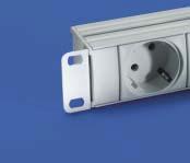 with double spring contact Optimal use of space with 19 installation - with low height, 1 HU