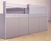 DACOBAS dacobas Perforated Rear Panel Level, lowered and control console corners KON20069 - Perforated rear panel suitable for control desks and control console corners - Privacy screen for monitors