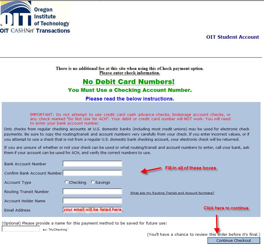 Paying your bill 8 of 8 If you selected to Enter new electronic check information, you