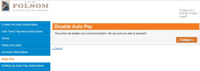 Making Changes to Auto Pay. If there is a pending charge to the card currently on file, the system will not allow you to make any changes to the Auto Pay set up.