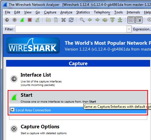 Figure 13 Wireshark Network Analyzer 4.