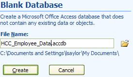 Go to Start > All Programs > Microsoft Office > Microsoft Office Access 007. You have the option to: A.