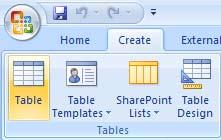 . The default view for a new table is Datasheet view. The first field (column) is automatically named ID, the data type is AutoNumber and it is the assigned Primary Key.