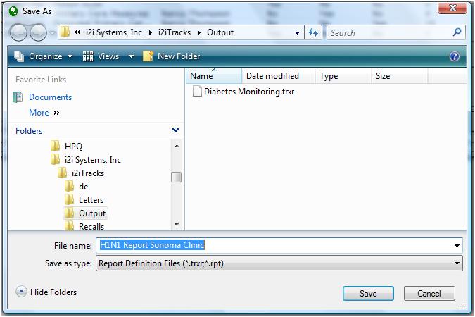 5. Select OK when prompted. Importing Reports You can import report files that other i2itracks customers have created.