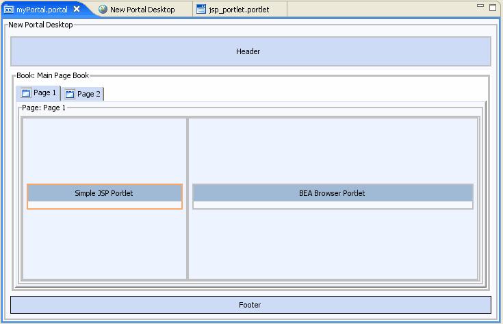Tutorial Steps Figure 3-14 Portal in Editor View with Portlets Added 5. Save your change. To view the new portlets in a browser, follow these steps: 1.