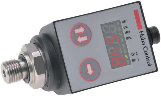 Pressure Transmitter type 548 with display and programmable switching outputs Pressure range... 0 40 bar The øpregulated, programmable pressure transmitter type 548 has a robust industry design.