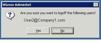 Logging out a User The Logout feature allows the AdminSet user to you to log off a user(s) out of their hosted desktop session immediately.