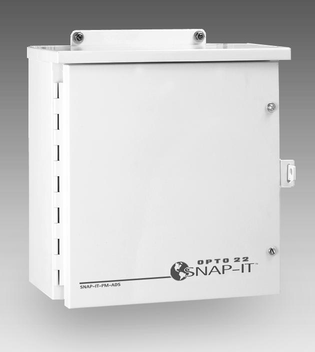 Chapter 1 SNAP-IT-PM Installation Guide Introduction The Opto 22 SNAP-IT panel-mount unit is a packaged solution for attaching electrical, electronic, and mechanical devices to an Ethernet network.