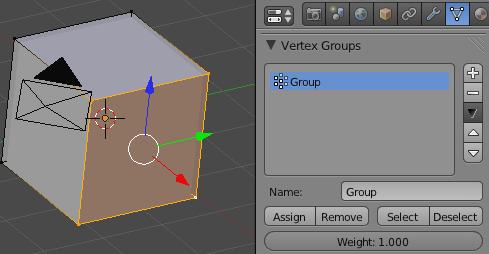 Mask The Mask modifier allows you to select a vertex group previously created for the selected mesh and filter out everything else, or just that group.