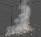 Particles can simulate explosions, sparks, fire, smoke, grass, hair, and fireworks. After adding a particle modifier, you can then add the explode modifier to explode the mesh along with the effect.