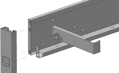 STS or stationary desks. The legs of the STS Integrated desk bolt to additional STS Integrated desks or standard stationary desks to form a unitized structure.