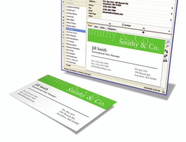 Scan business cards in seconds or drag-and-drop Sync to your Windows mobile devices, smart phone, Blackberry.
