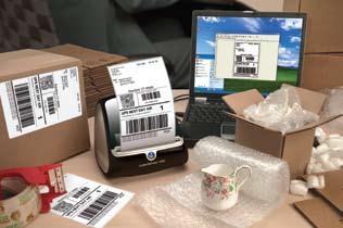 large-format labels, 4" x 6" all-in-one shipping labels, warehouse labels, barcode and