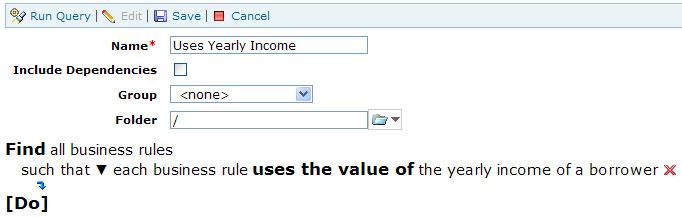 In the Name field, type Uses Yearly Income. 3. In the editor, use the completion menu as follows: 4.