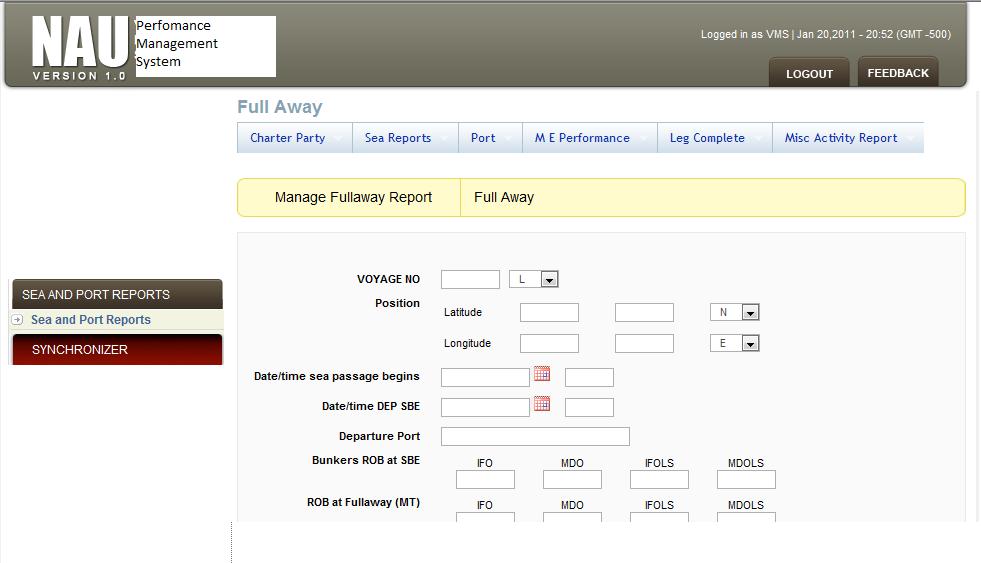 Editing Data / Reports Each Report has a Manage button /link on the top, on clicking on the link you will be able to see the list of all those reports which have been filled earlier.
